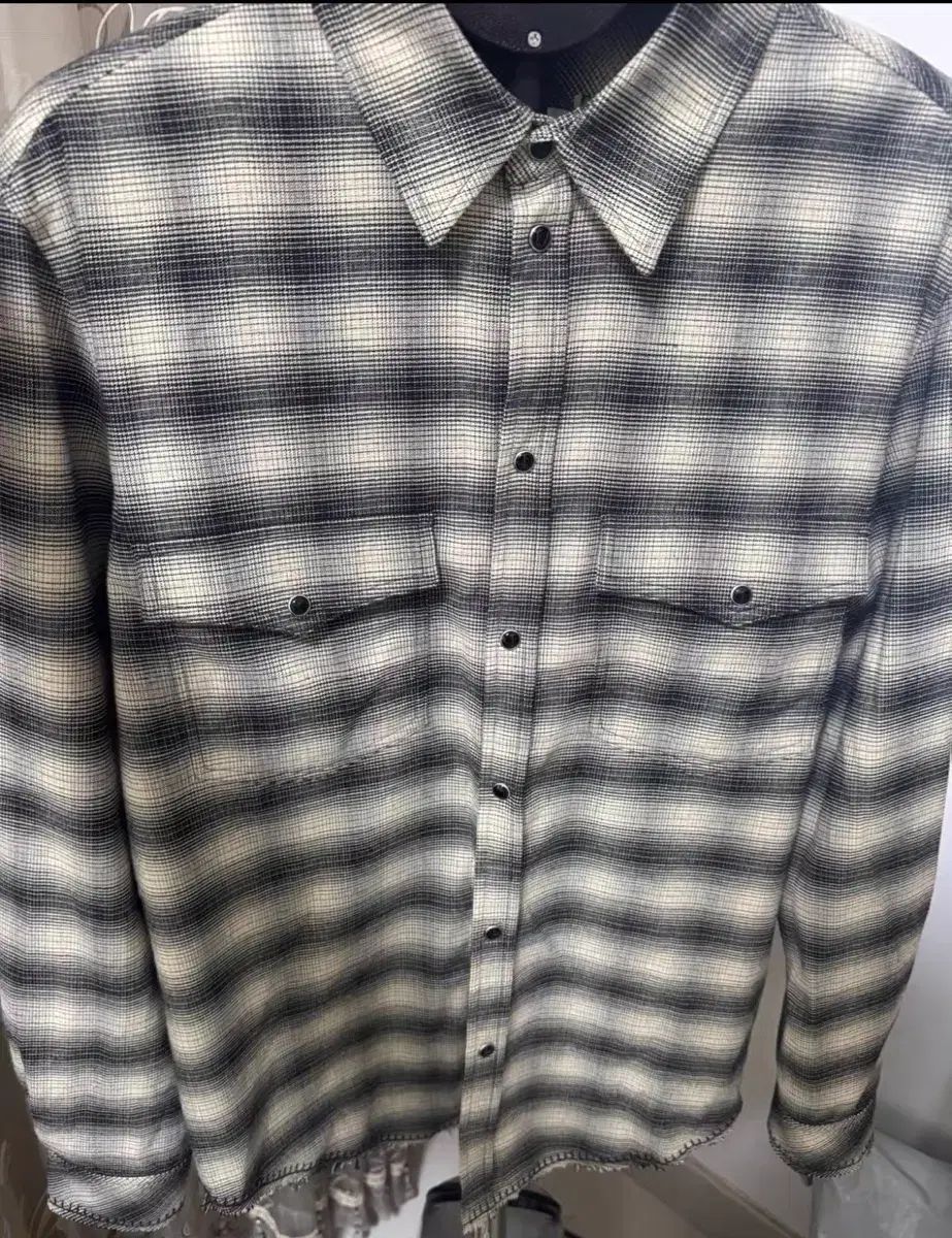 レクト オンブレ チェックシャツ S