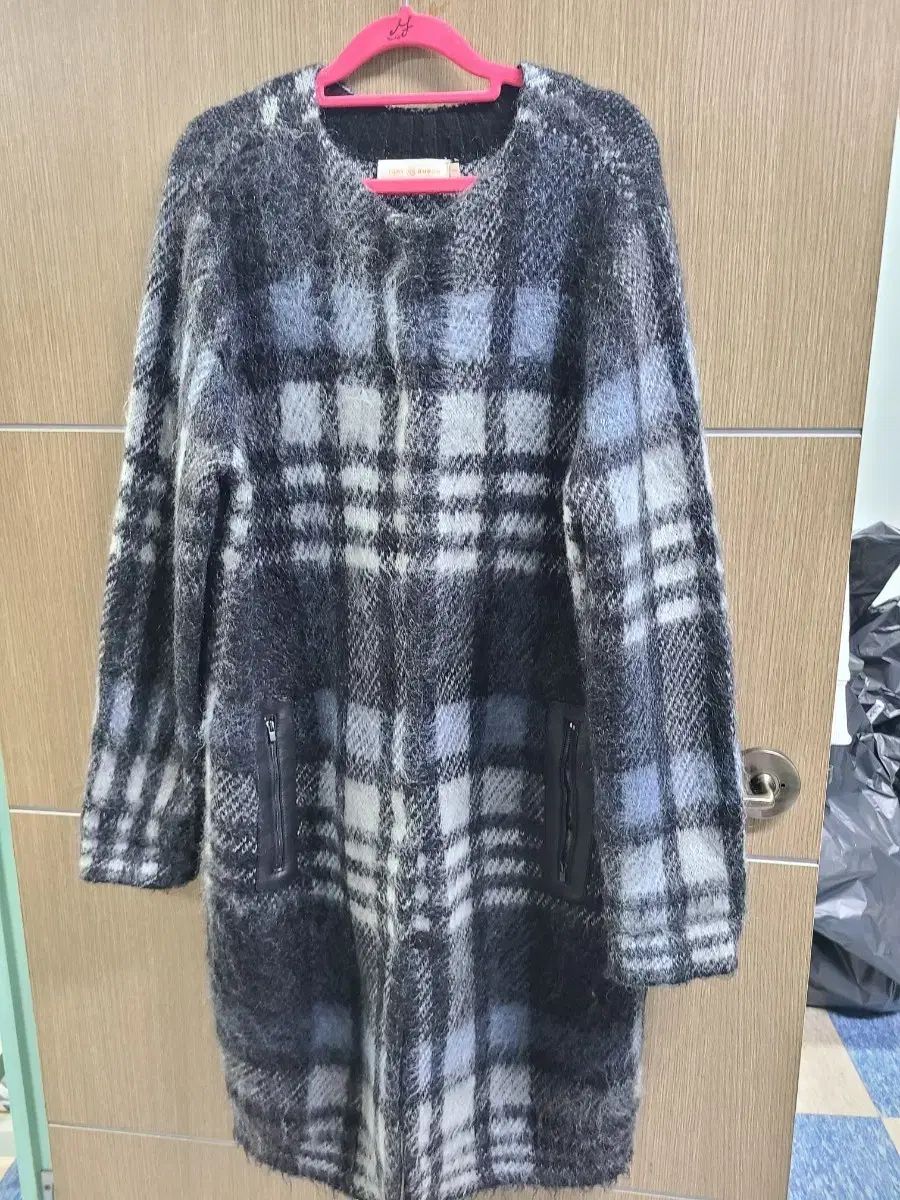 トリーバーチ CHECK パータン LONG ニット カーディガン コート