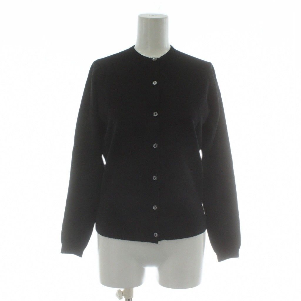ジョンスメドレー JOHN SMEDLEY ニット カーディガン ウール 長袖 XS 黒 ブラック |XZ GY 57
