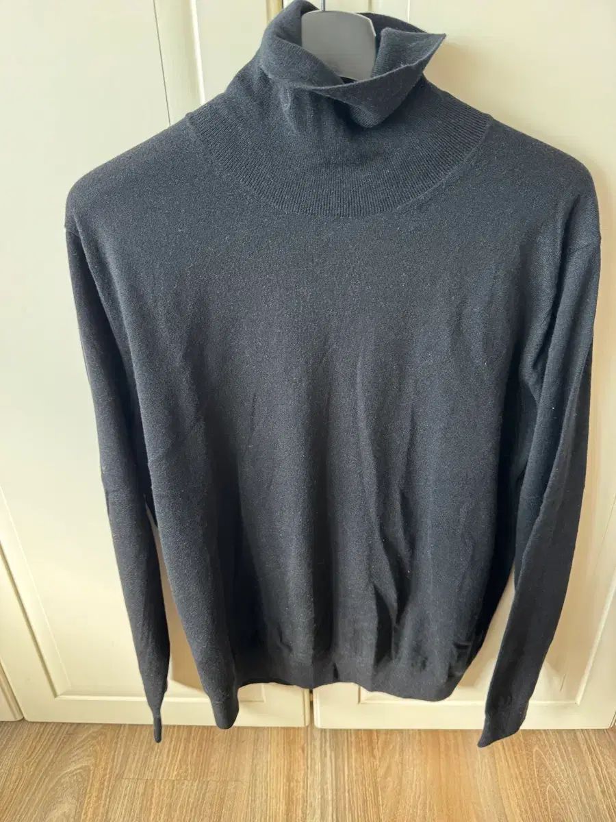 TIME HOMME カシミア 100 タートルネック 105 ブラック