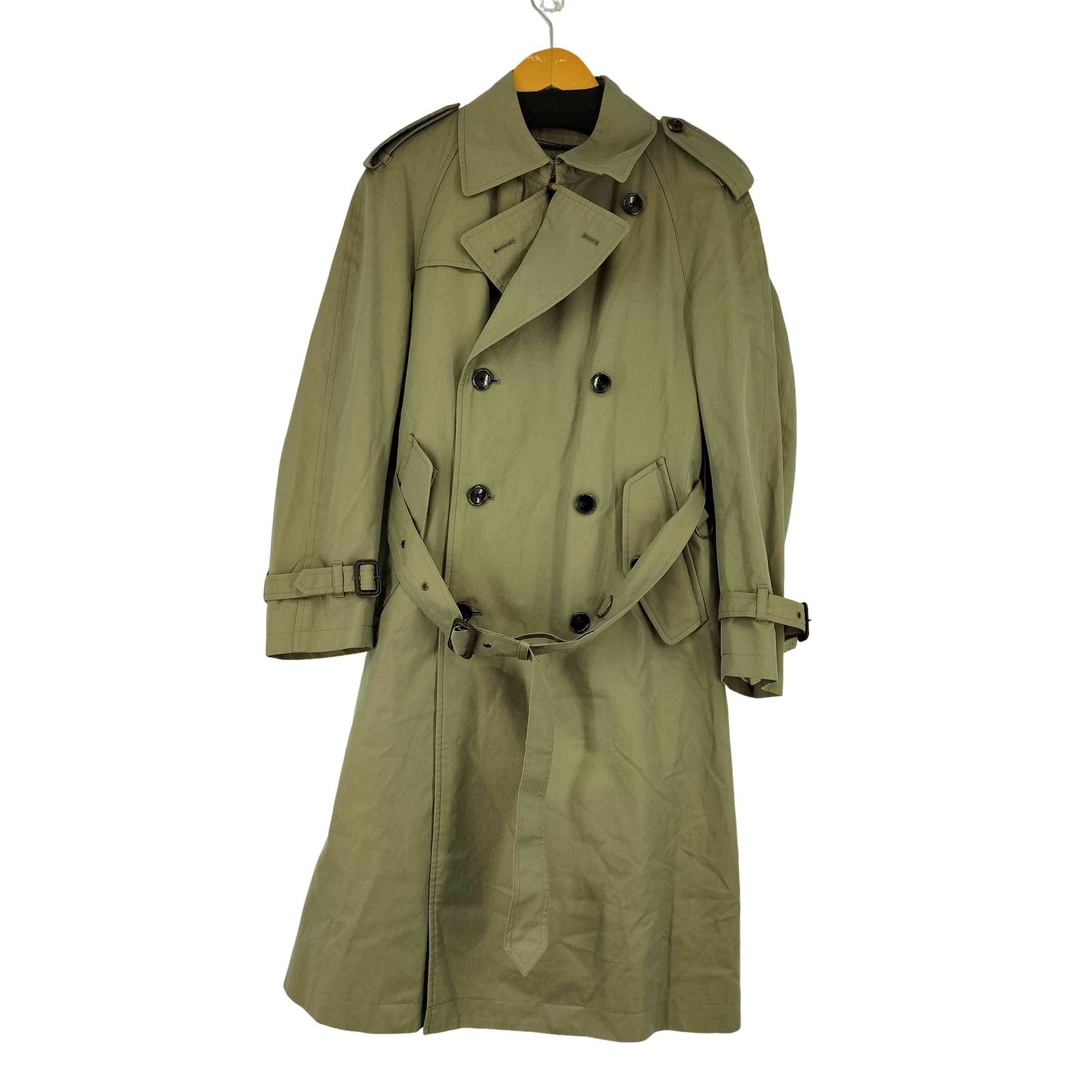 新品同様 ジェイプレス フラノウール トレンチコート グリーン系 ジェイプレス J.PRESS ライナー付き 玉虫 トレンチコート メンズ JPN