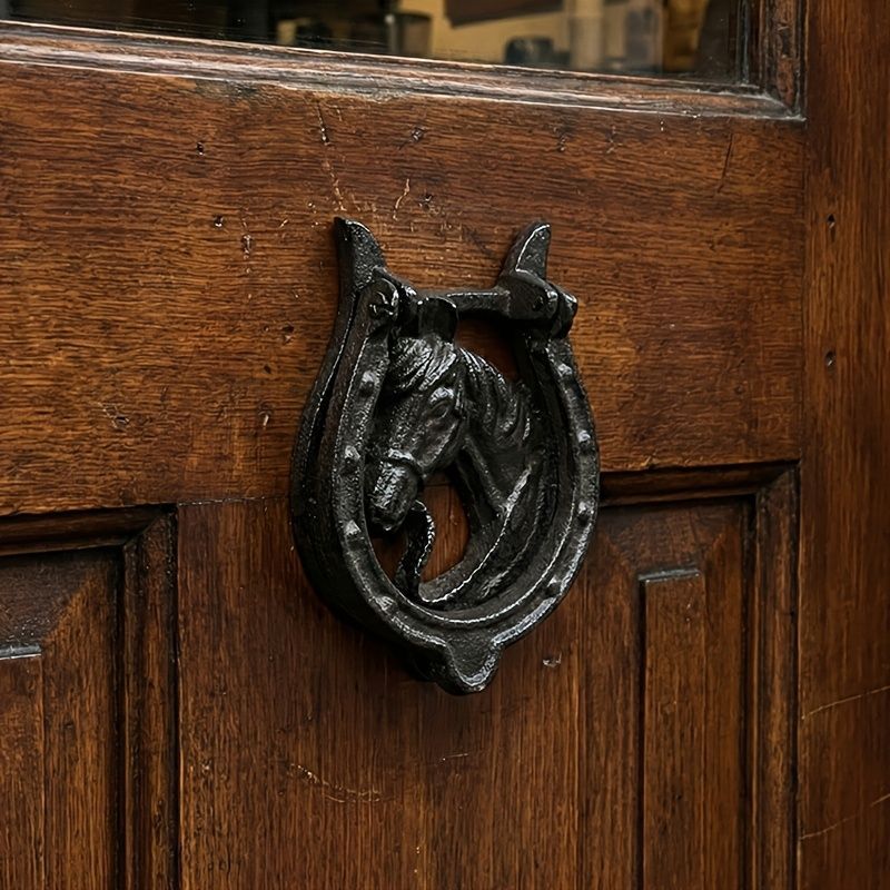 アンティーク かわいい ドアノッカー ドアノッカー 馬 Knocker BASE by