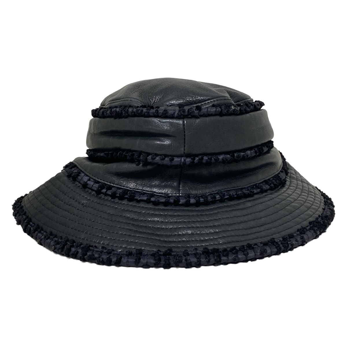 MOTSCH HERMES(モッチ エルメス) ハット 58 - 黒 コットン、シルク