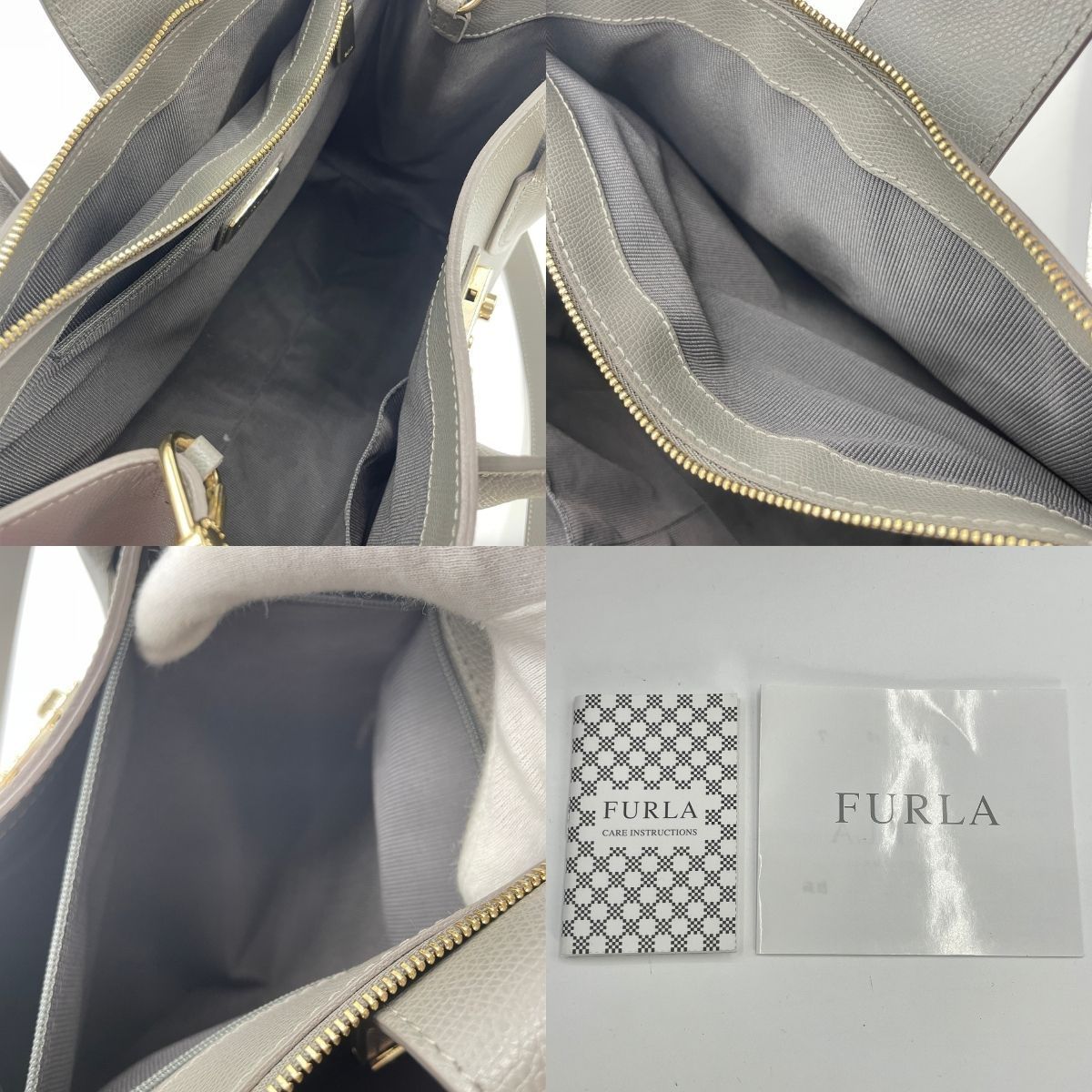 FURLA フルラ メトロポリス M 2way ショルダーバッグ グレー 