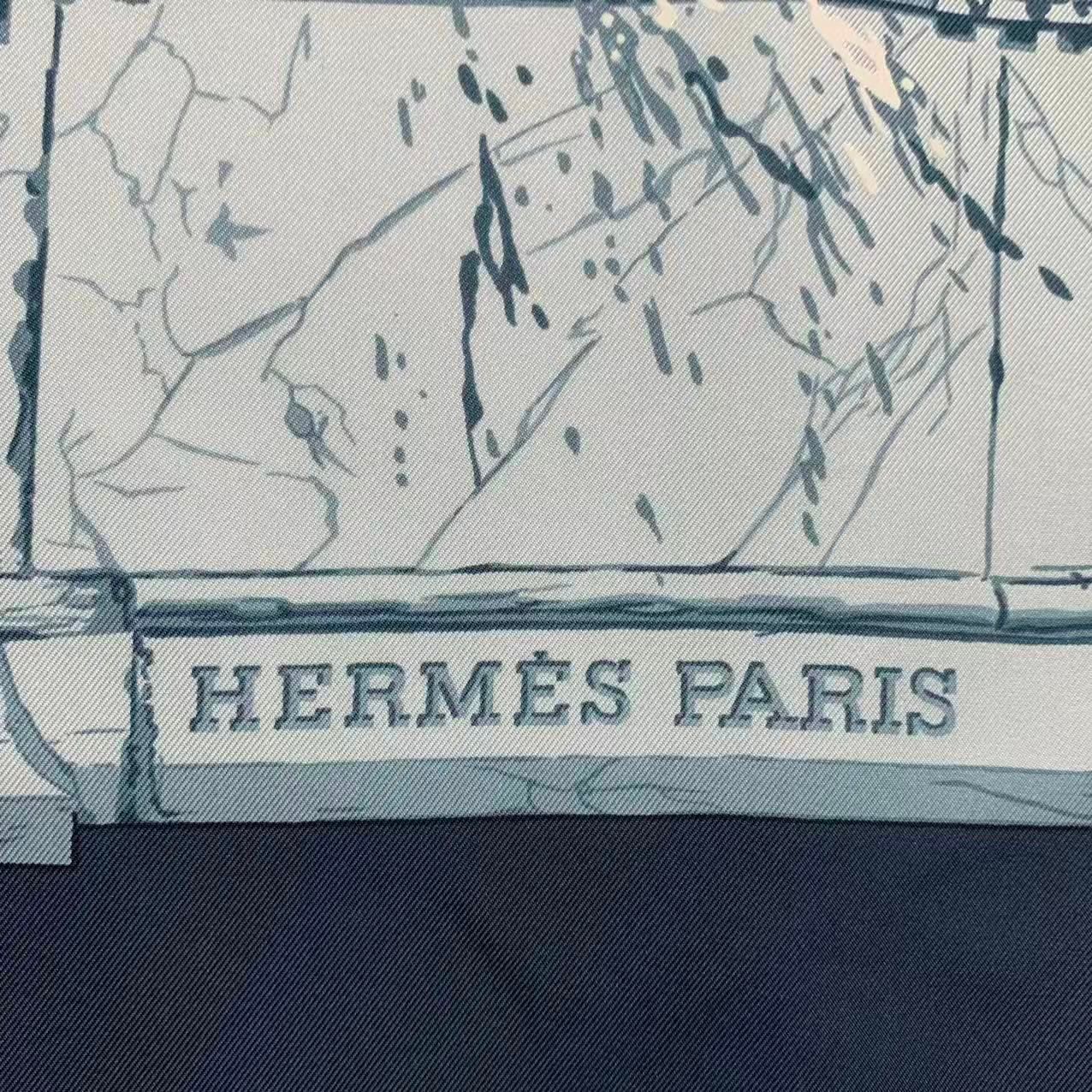 極美品 HERMES エルメス スカーフ シルク カレ90 バルトルディの泉