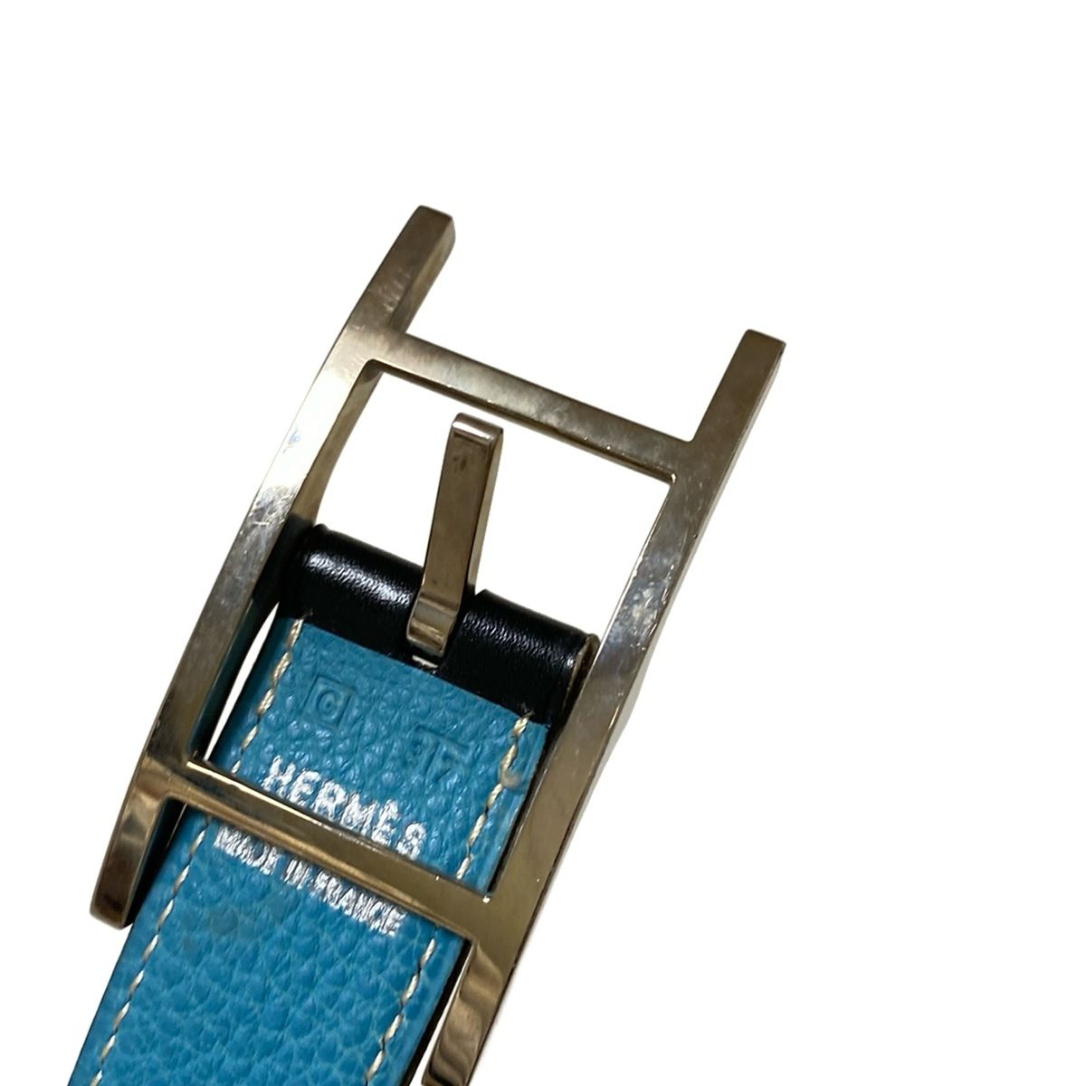 HERMES(エルメス) ベルト 90 アピ ブルージーン×シルバー - メルカリ