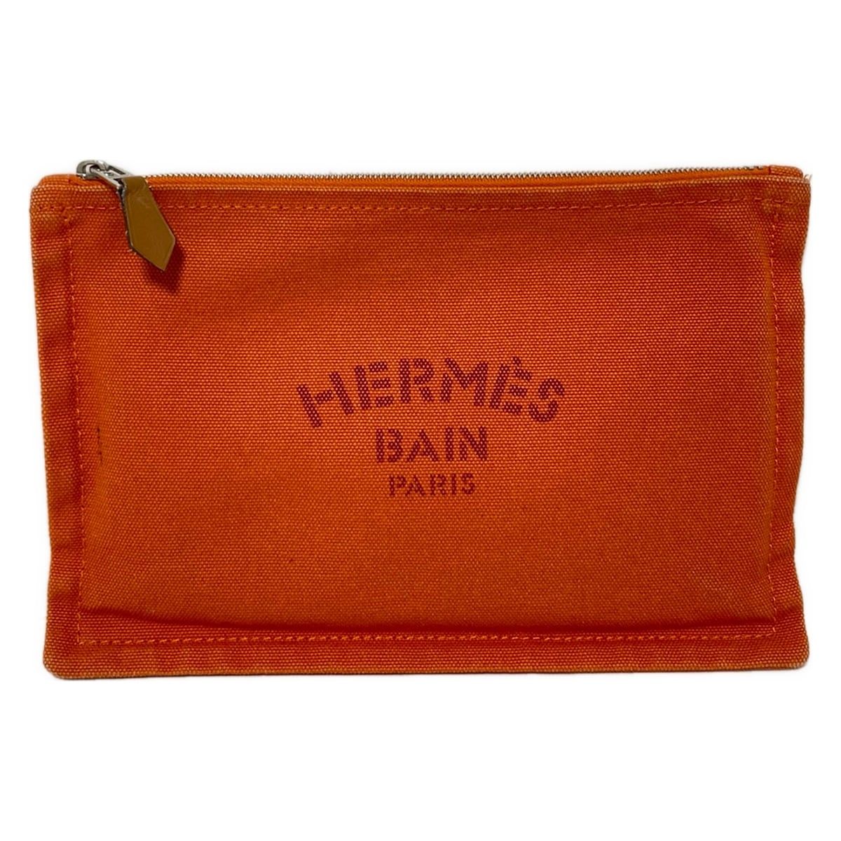 HERMES(エルメス) ポーチ ヨッティング オレンジ コットン - メルカリ