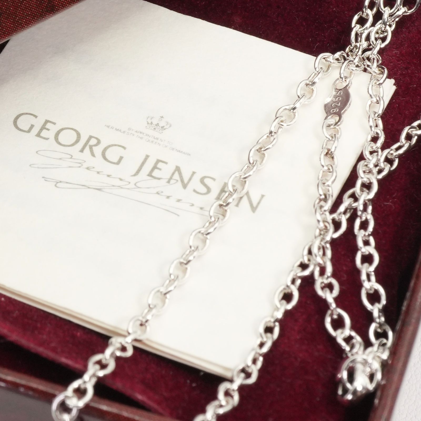 極美品45cmジョージジェンセン シルバー チェーン ネックレス/25-2694
