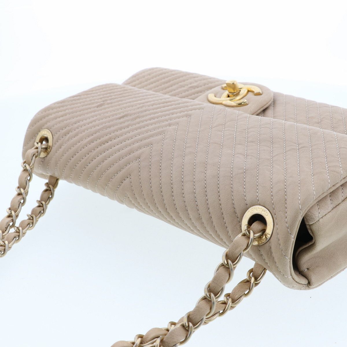 CHANEL シャネル シェブロン Vステッチ Sフラップ Wチェーン