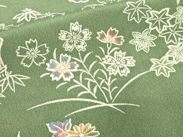 平和屋着物□上質な小紋 草花文 正絹 逸品 DABA9626sf - メルカリ