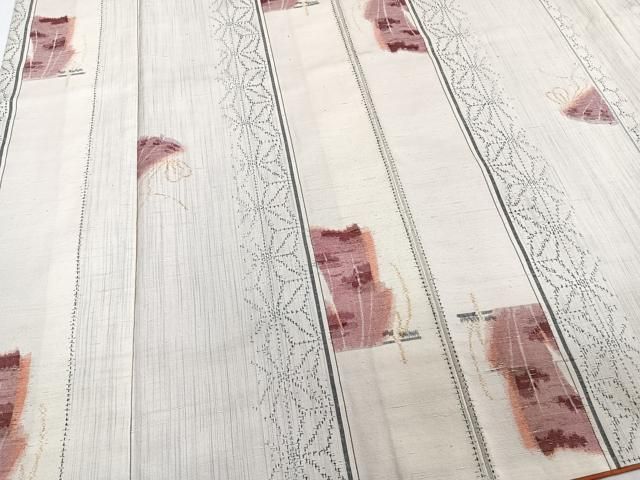 平和屋着物□上質な紬 麻の葉間道 正絹 逸品 CABB8566xi - メルカリ