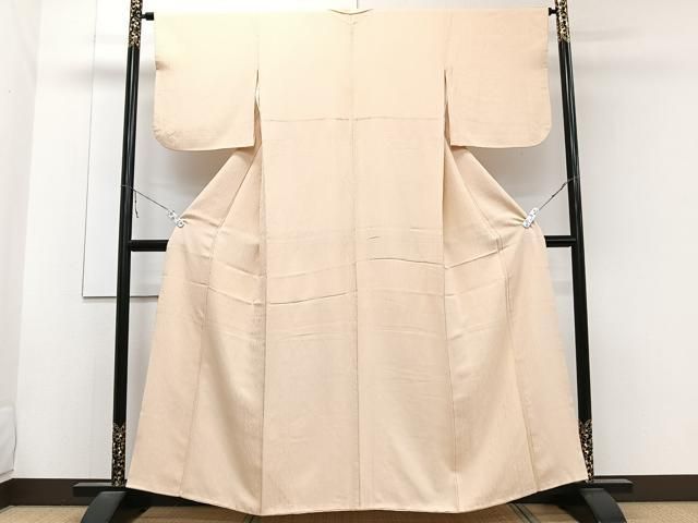 平和屋着物□上質な色無地 蔦の葉地紋 洗柿色 正絹 逸品 CABB8568xi