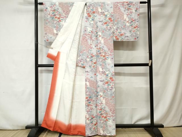 平和屋着物□訪問着 雪芝枝花文 金彩 正絹 逸品 CABA6830ev - メルカリ