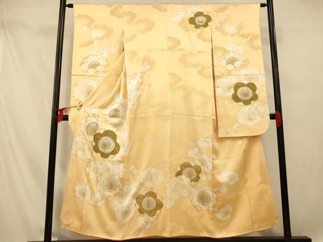 平和屋着物□豪華振袖 駒刺繍 枝梅文 金彩 正絹 逸品 AABE3911fw