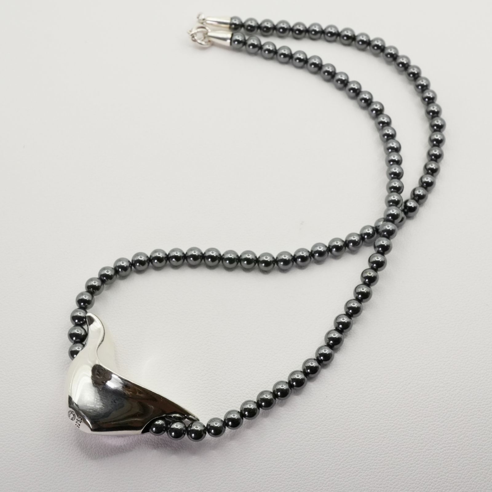 ジョージジェンセン ヘマタイト バード ペンダントネックレス 鳥25