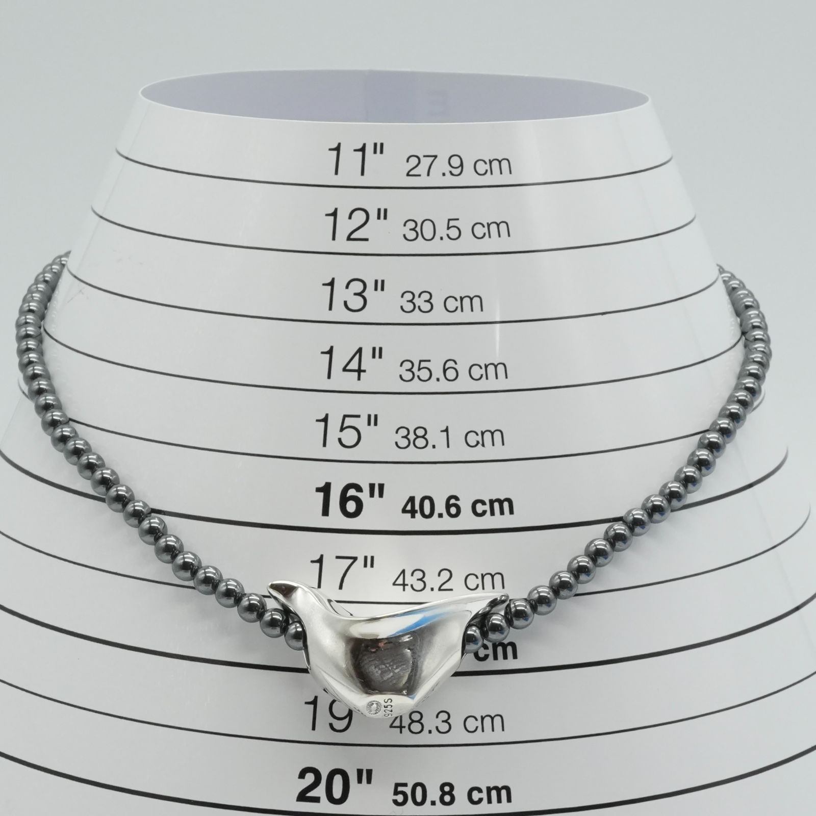 ジョージジェンセン ヘマタイト バード ペンダントネックレス 鳥25