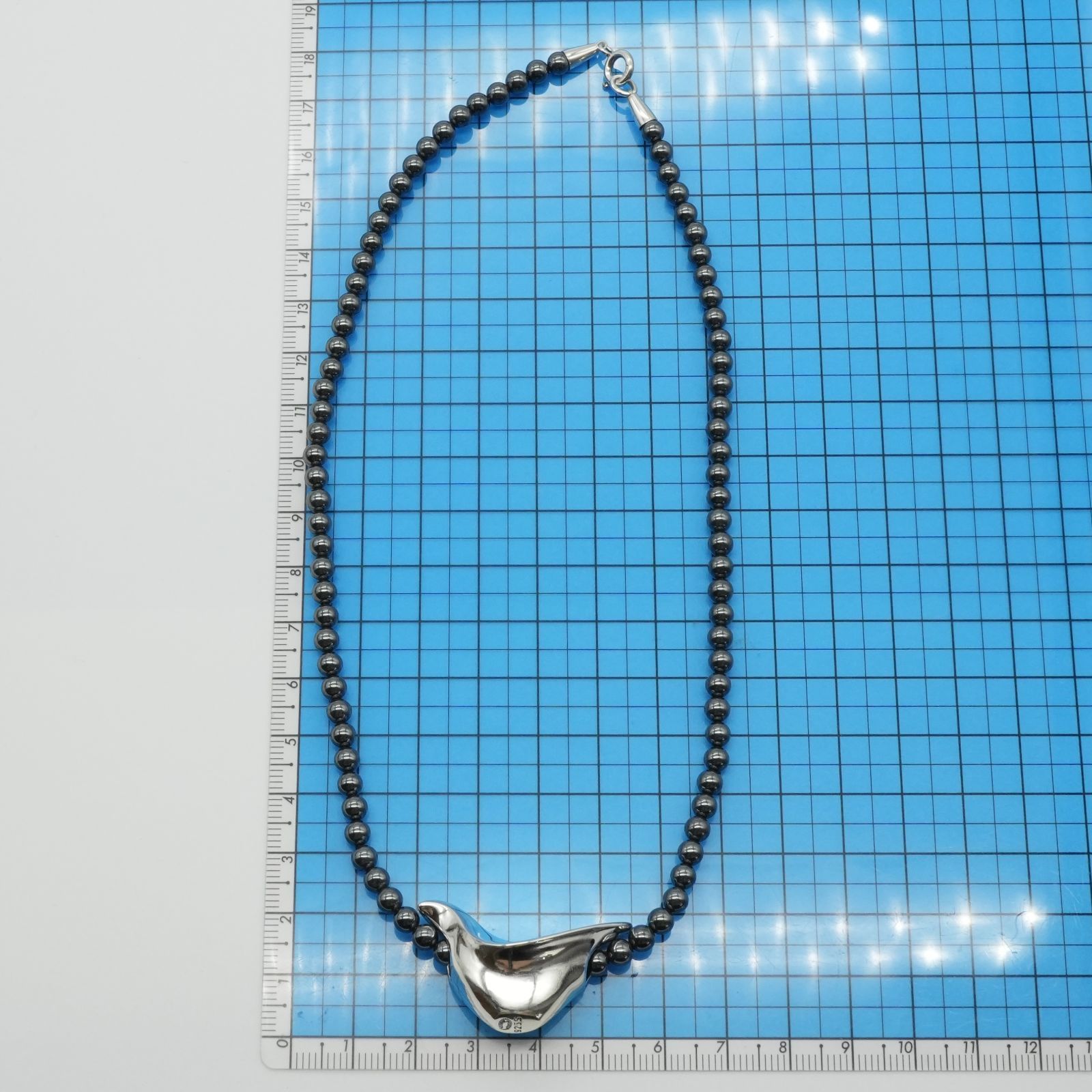 ジョージジェンセン ヘマタイト バード ペンダントネックレス 鳥25