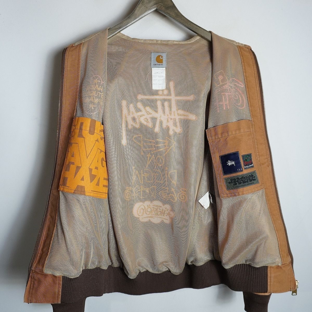 ドライブ 希少レアCarhartt×Haze×Stussy アクティブパーカー