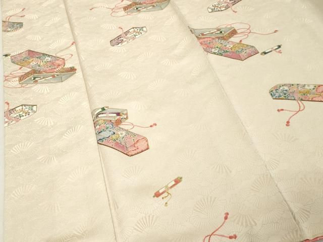 平和屋着物□上質な小紋 文箱文 暈し染め 金彩 正絹 逸品 DABB2047cd