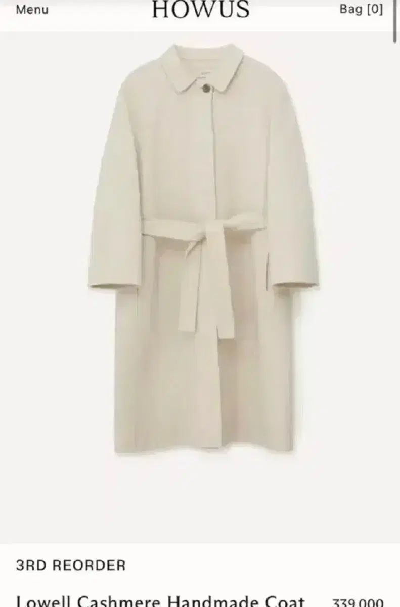 HOWUS ホワス ロウェル カシミア ハンドメイド コート