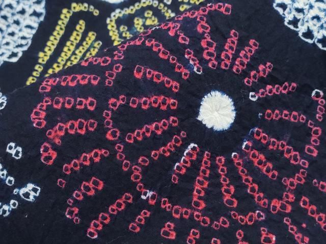 平和屋着物∴夏物 浴衣 有松鳴海絞り 笹菊文 綿 逸品 CABB6643ng