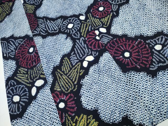 平和屋着物∴夏物 浴衣 有松鳴海絞り 笹菊文 綿 逸品 CABB6643ng