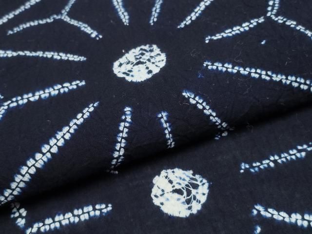 平和屋着物∴夏物 浴衣 有松鳴海絞り 麻の葉文様 綿 逸品 CABB6649ng