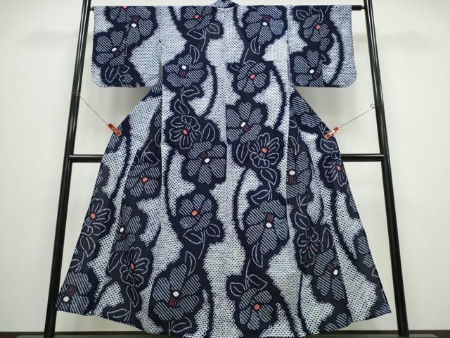 平和屋着物∴夏物 浴衣 有松鳴海絞り 枝椿 綿 逸品 CABB6652ng - メルカリ