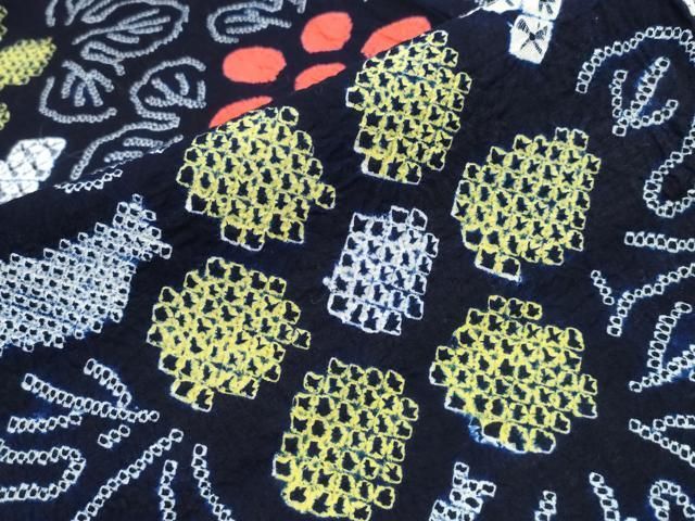 平和屋着物∴夏物 浴衣 有松鳴海絞り 花唐草文 綿 逸品 CABB6654ng