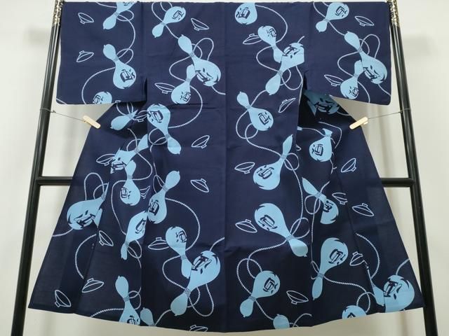 平和屋着物∴夏物 男性 浴衣 瓢箪 酒 綿 ng