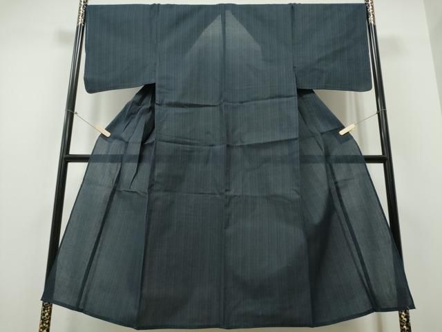 平和屋着物∴夏物 男性 阿波しじら織 浴衣 縞 綿 ng