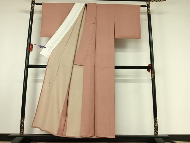 平和屋着物▽本草木染作家 圓啓 江戸小紋 単衣 鮫小紋柄 正絹 逸品