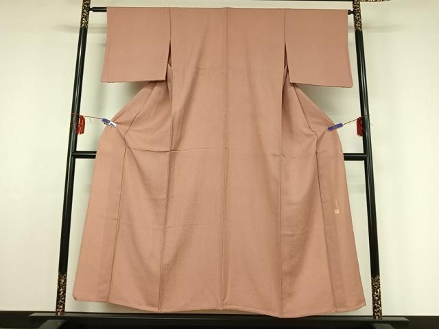 平和屋着物▽本草木染作家 圓啓 江戸小紋 単衣 鮫小紋柄 正絹 逸品