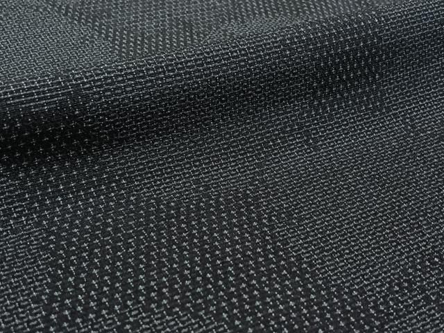 平和屋着物▽本塩沢 単衣 110亀甲 雪輪文 証紙付き 正絹 逸品