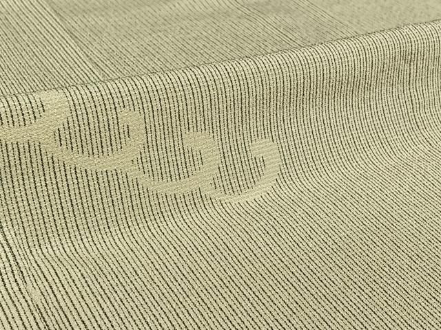  平和屋着物▽本塩沢 単衣 立波文 正絹 jh 紬 着物