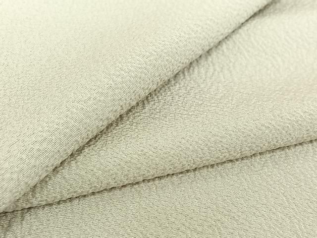 平和屋着物▽上質な色無地 単衣 白花色 鬼しぼ縮緬 正絹 jh