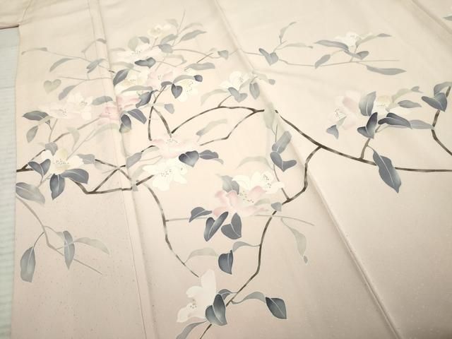 平和屋着物○訪問着 友禅 枝花文 暈し染め 正絹 逸品 AABF4240cs