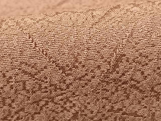  平和屋着物●上質な色無地 紋意匠 退紅色 正絹 fy 色無地 着物