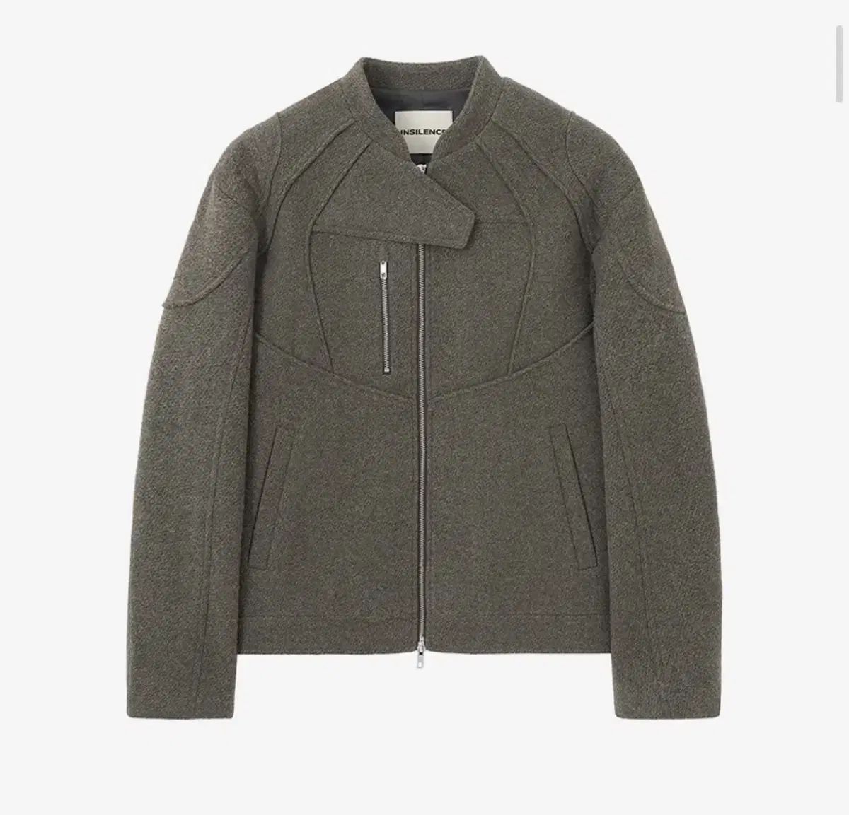 インサイレンス INSILENCE ウール レイシング ジャケット MELANGE OLIVE