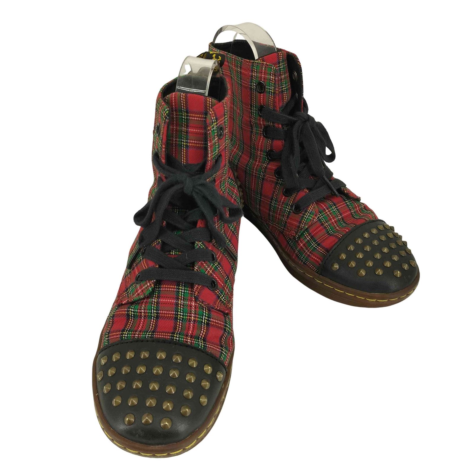 ドクターマーチン Dr.Martens チェック柄 スタッズ ハイカットブーツ 