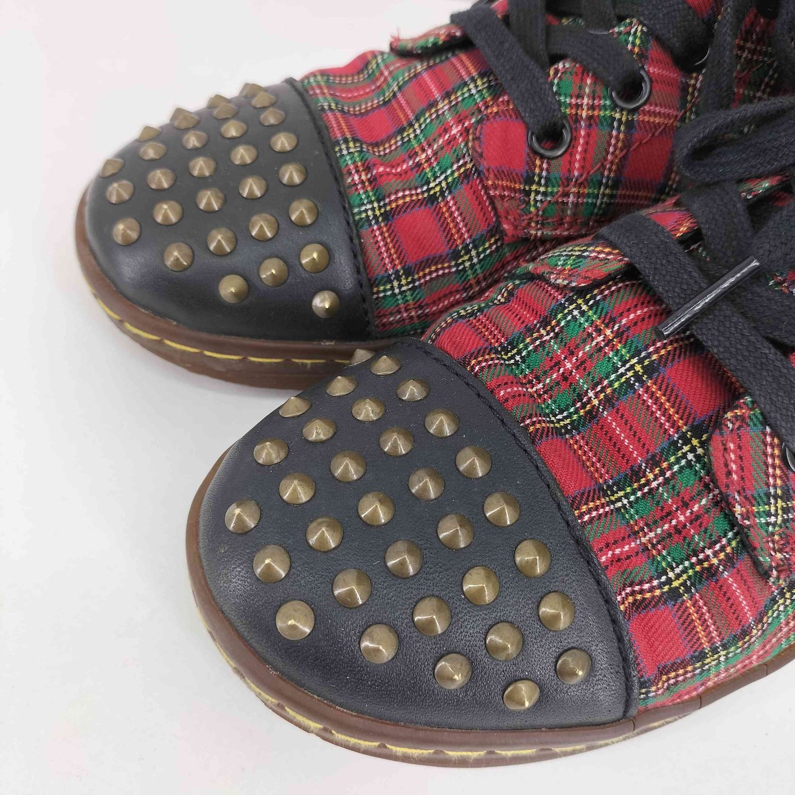 ドクターマーチン Dr.Martens チェック柄 スタッズ ハイカットブーツ 