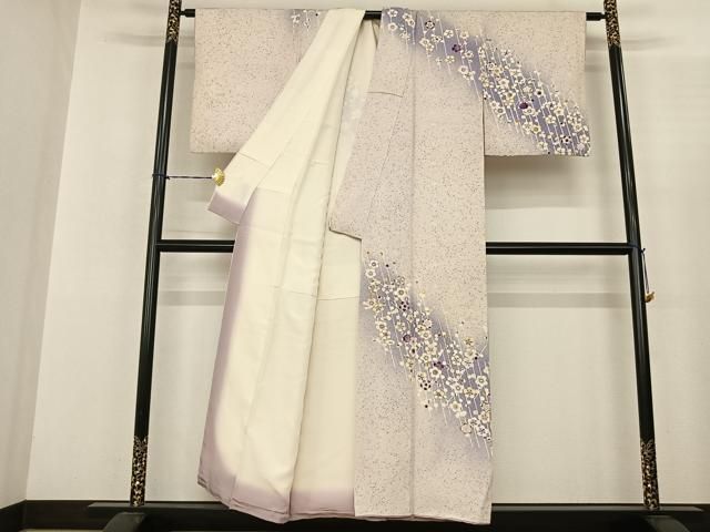 平和屋着物●訪問着 友禅 枝梅文 暈し染め 金彩 正絹 fy