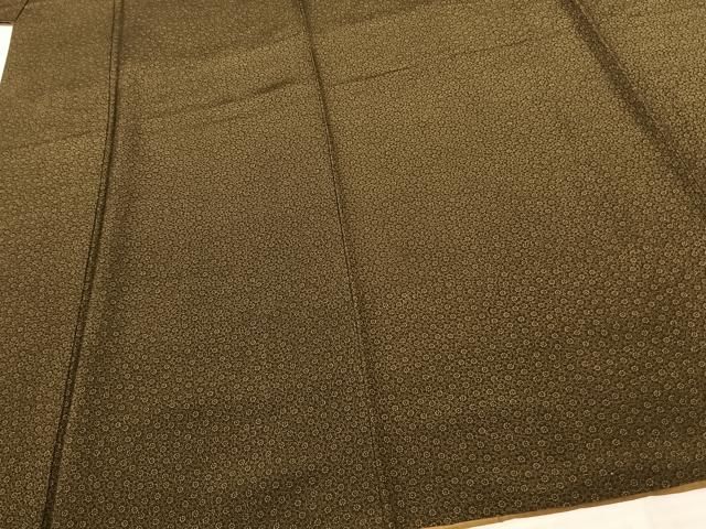  平和屋着物●人間国宝 初代 六谷梅軒 六谷紀久男 錐彫り 重要無形文化 財伊勢型紙 江戸小紋 花唐草文 正絹 fy 小紋 着物