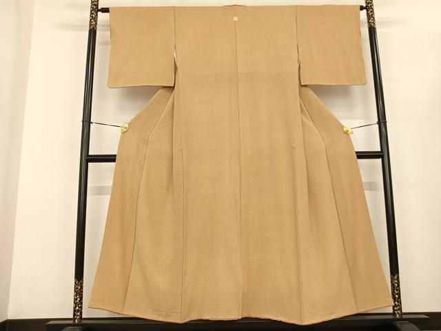 平和屋着物○江戸小紋 作家物 一黒羽 胡麻 正絹 逸品 AABF0621fy