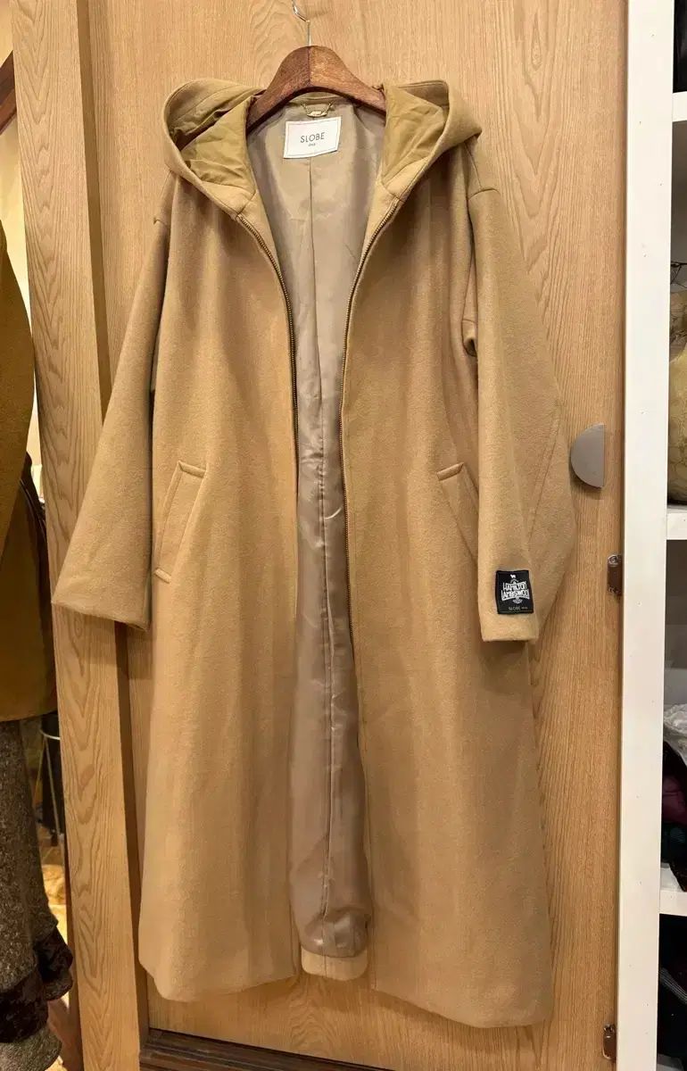 slobe iena フードロングウールコート