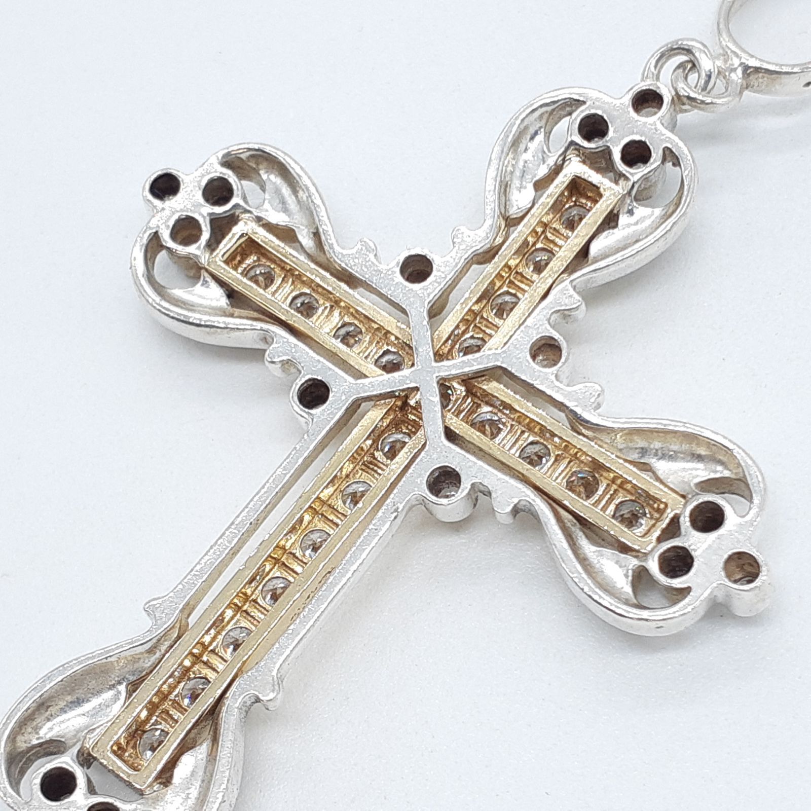 ローリーロドキン SMALL VATICAN CROSS ジルコニア MINI VATICAN CROSS PENDANT Silver / Zirconia PENDANT（ペンダント