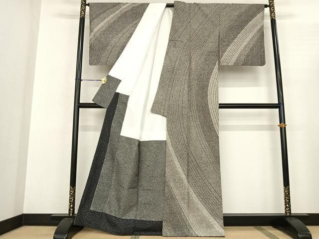 平和屋着物○二代目 川村久太郎 訪問着 流線文 正絹 逸品 AABF0632fy