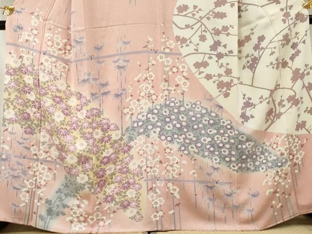 平和屋着物○訪問着 友禅 作家物 克尚 笹竹花文 暈し染め 正絹 逸品