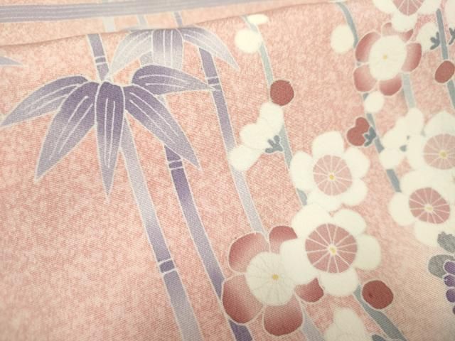 平和屋着物○訪問着 友禅 作家物 克尚 笹竹花文 暈し染め 正絹 逸品