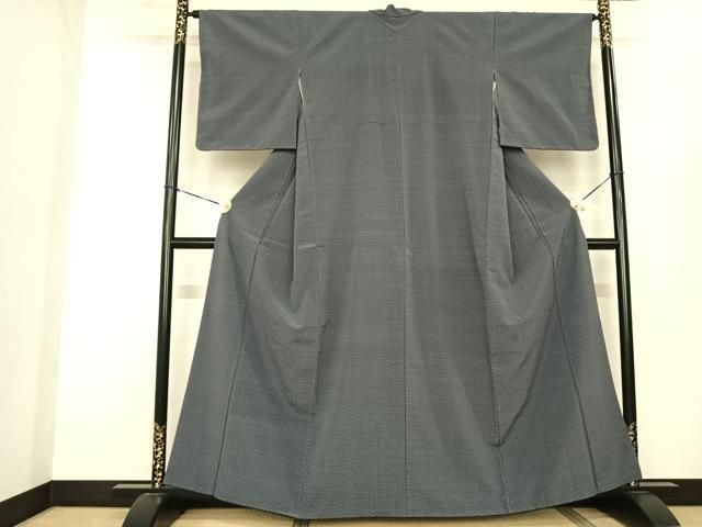 平和屋着物●本塩沢 蚊絣 正絹 ♥ fy